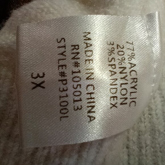 ANDREE Women's Warm Winter Pullover Sweater Tunic 3X Acrylic Nylon Spandex - Picture 5 of 5